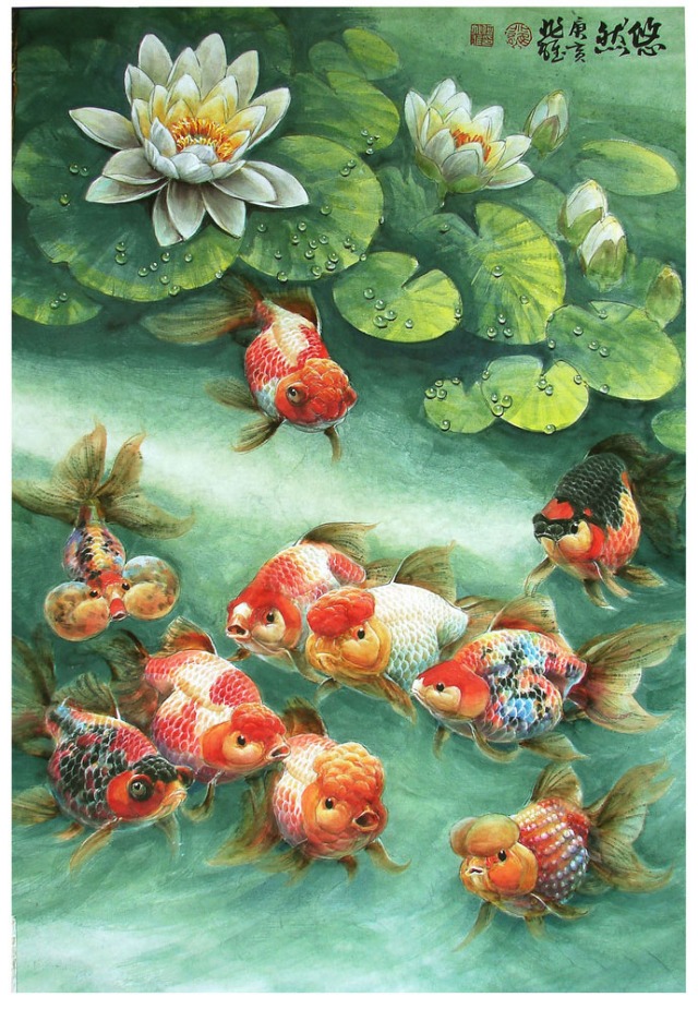 dessin-peinture-traditionnel-chinois-poisson-rouge-chezfee